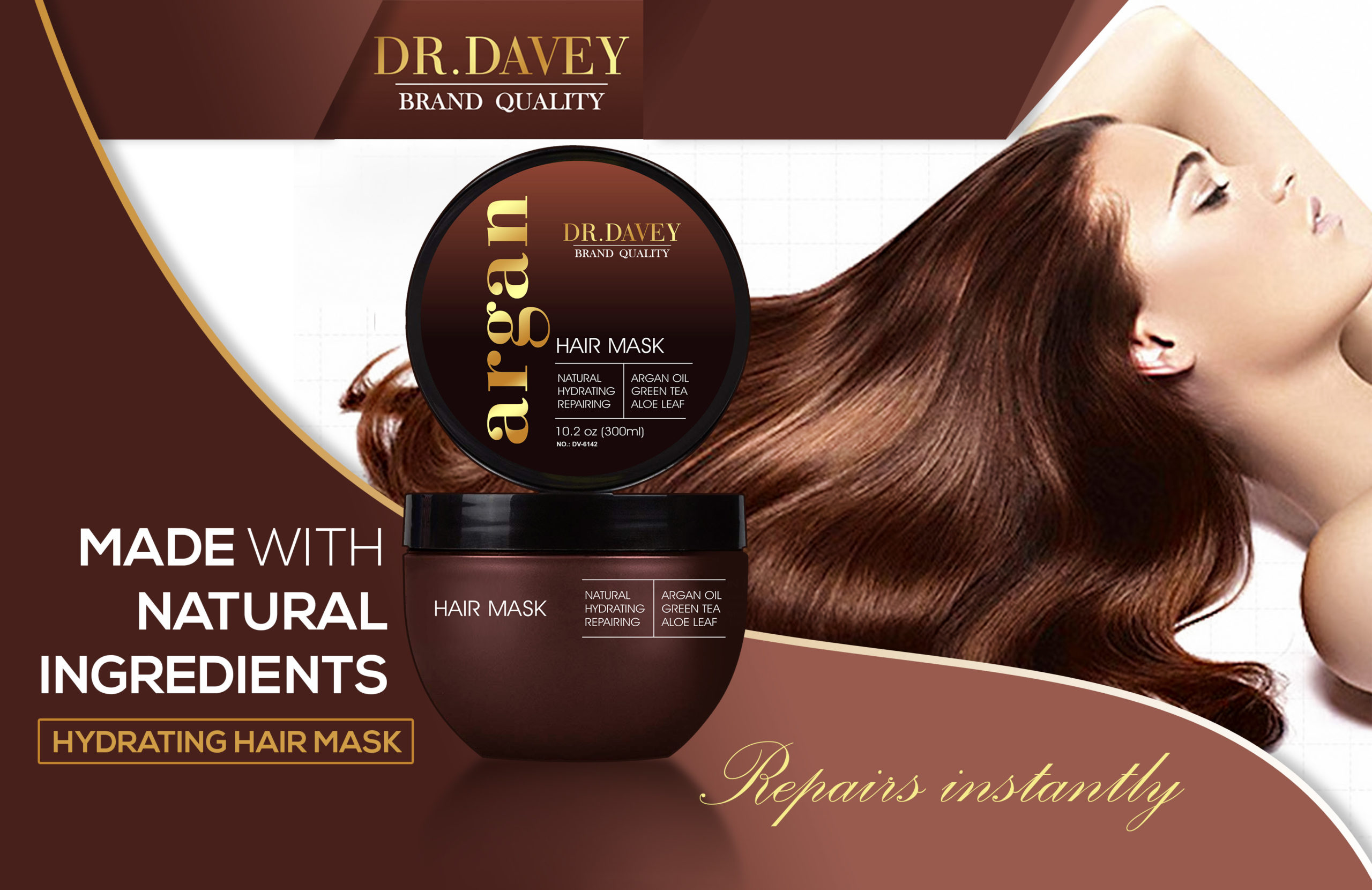 Dr. Davey Argan Oil Hair Mask Conditioner 300 ml - Image 2