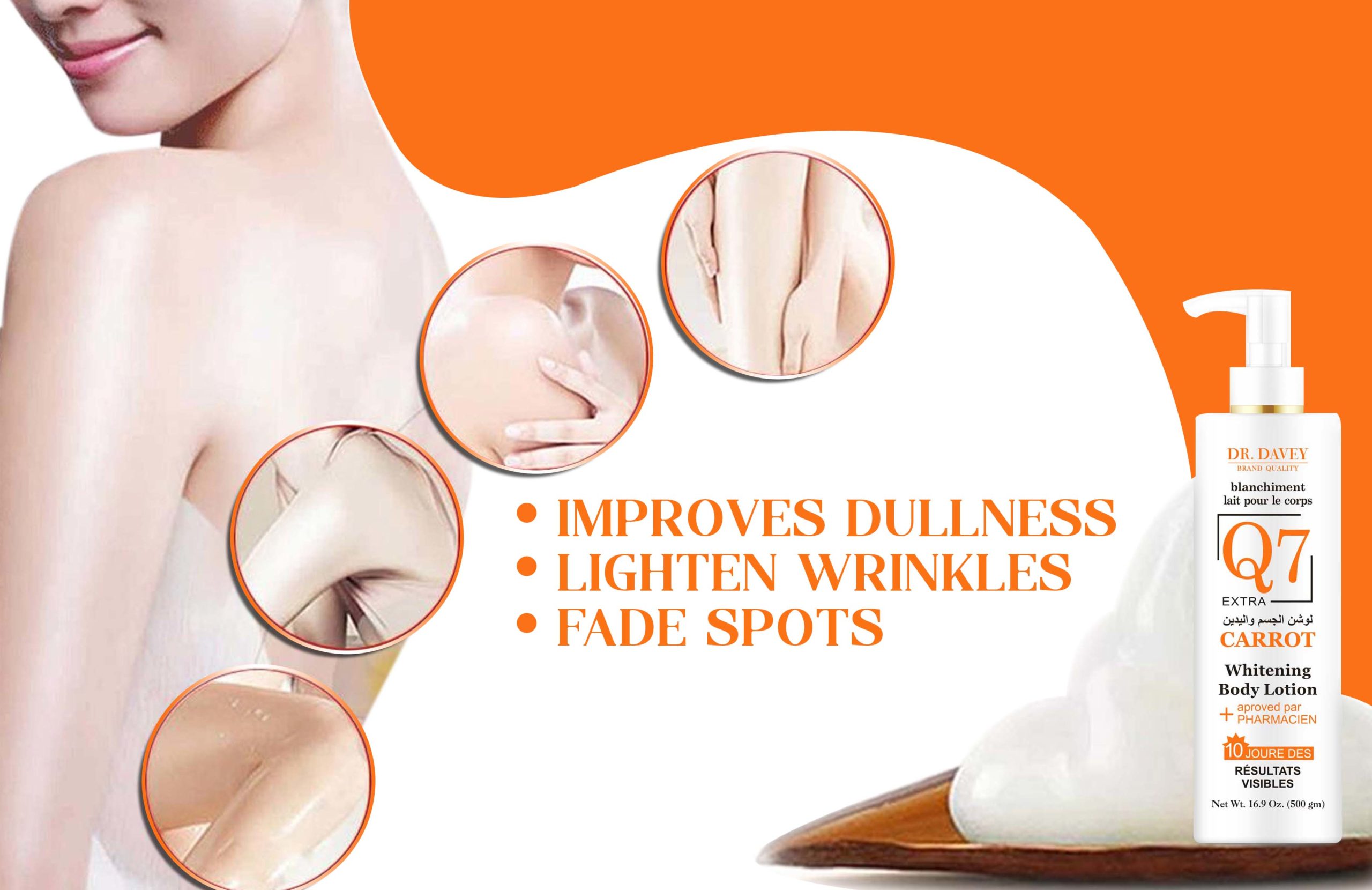 Dr. Davey Carrot Whitening Body Lotion 500g - Image 4