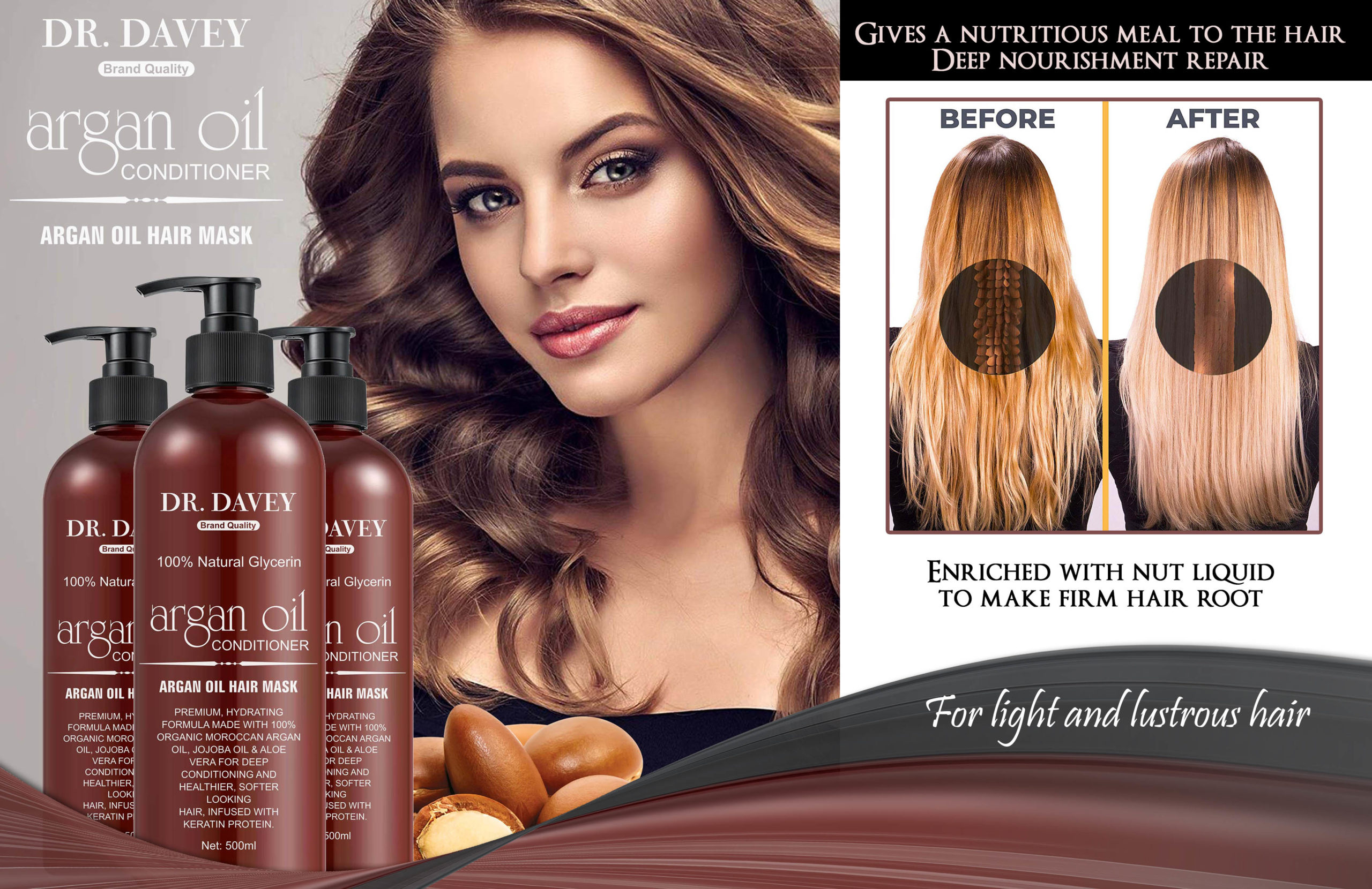 Dr. Davey 100% Natural Glycerin Argan Oil Conditioner 500ml – Faralex International Official Website Dr. Davey 100% Natural Glycerin Argan Oil Conditioner 500ml – Faralex International Official Website