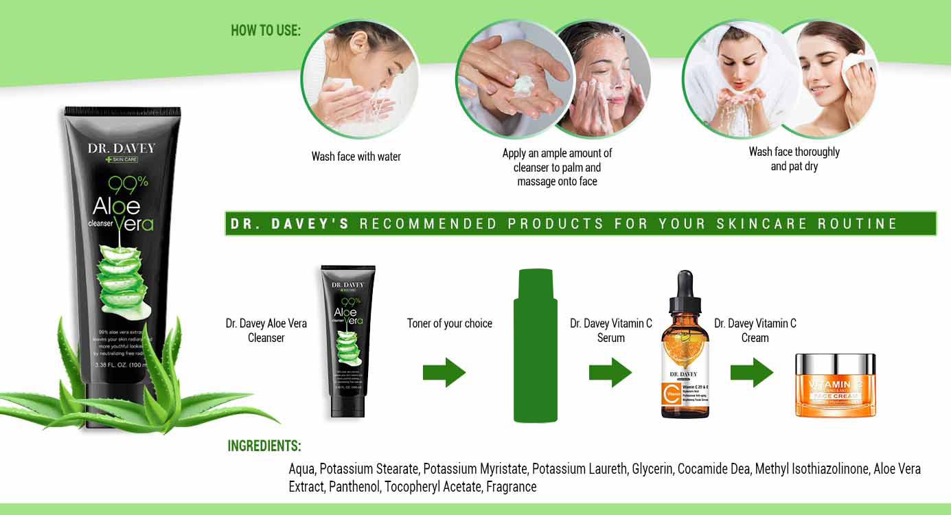Dr. Davey Aloe Vera Facial Cleanser 100g - Image 9