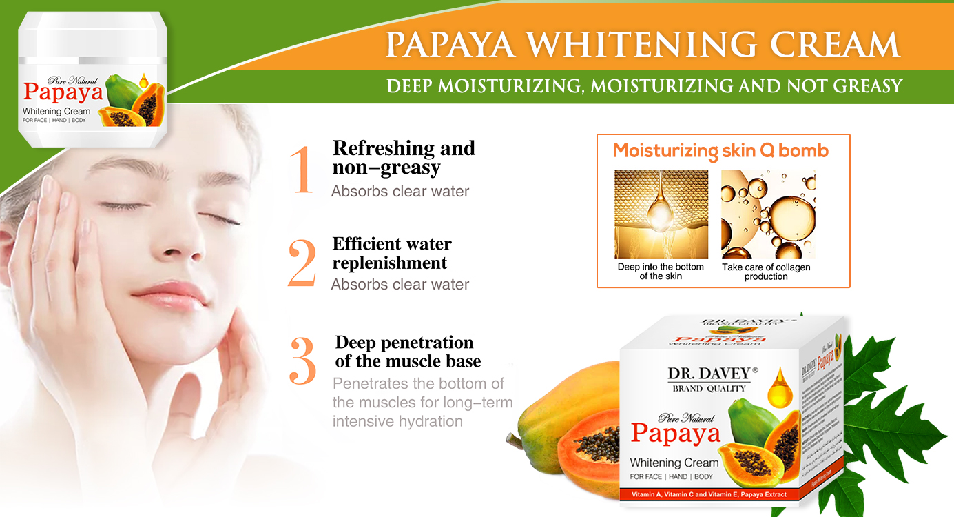 Dr. Davey Papaya Whitening Cream For Face, Hand & Body 100g - Image 3