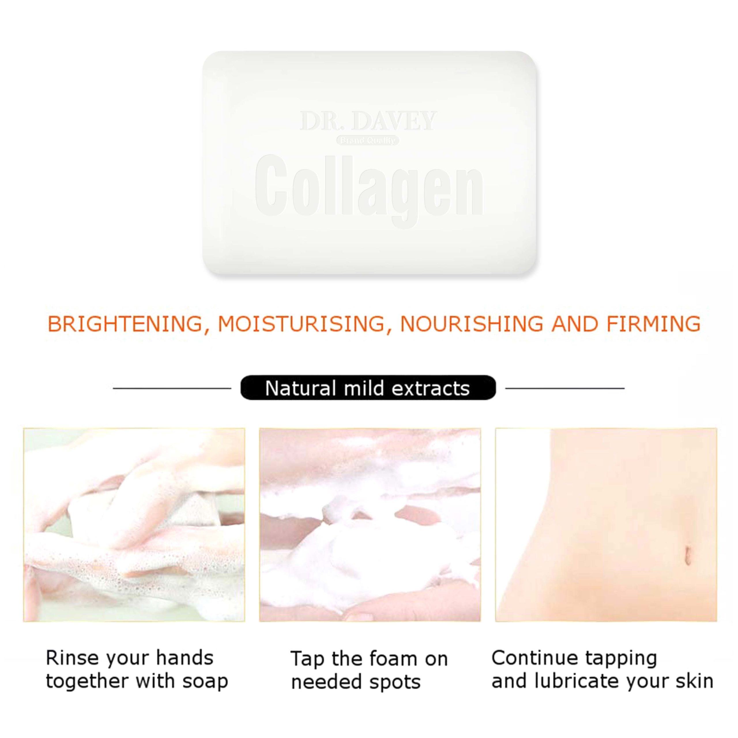 Dr Davey All Natural 100% Collagen Double Whitening Soap 100g - Image 6