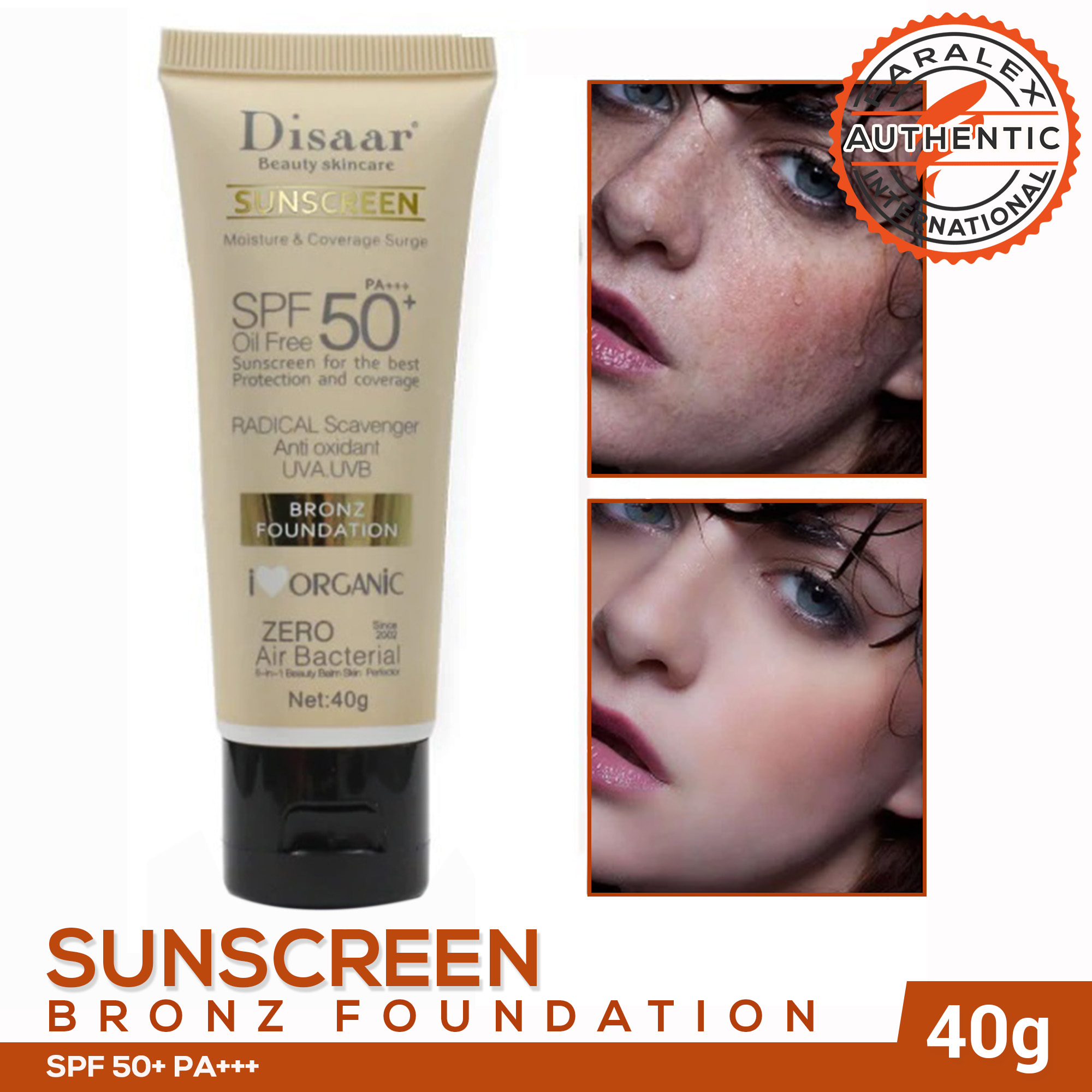 Disaar Sunscreen Bronz Foundation SPF50+